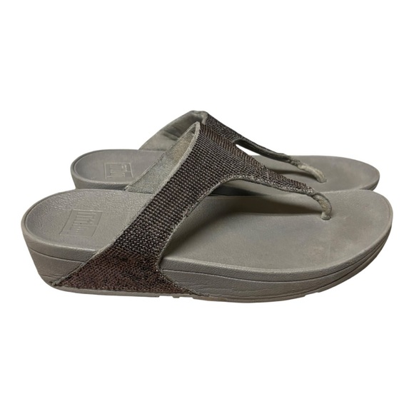 FitFlop Sandals Women’s size 9 Lulu Sequins Brown - Picture 1 of 4